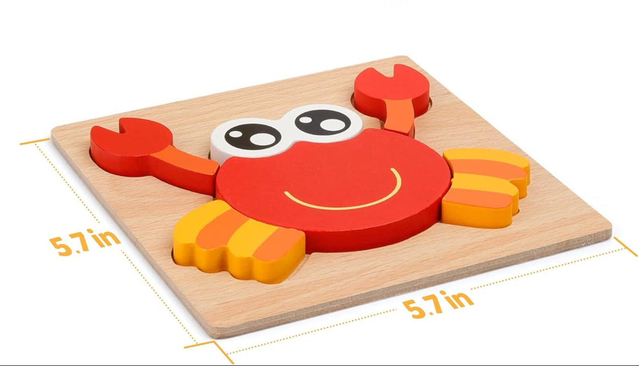 3D wooden puzzle dimensions 14.7 x 14.7 cm