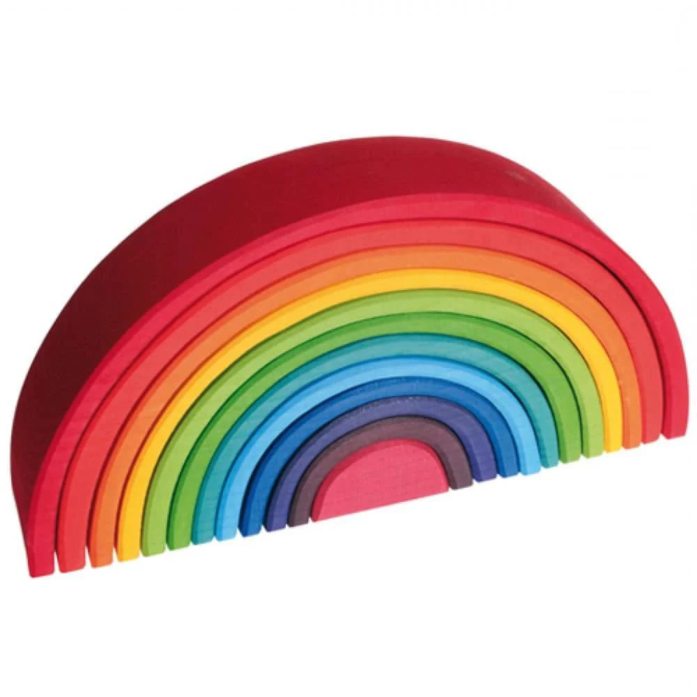 Premium Wooden Rainbow Stacker | Montessori Open-Ended Toy for Creativity & Learning - Wonder Minds Kids