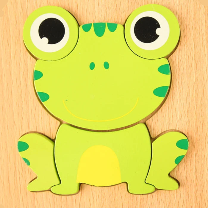 Montessori 3D Wooden Puzzle – Jigsaw for Toddlers 18m+ - Wonder Minds Kids