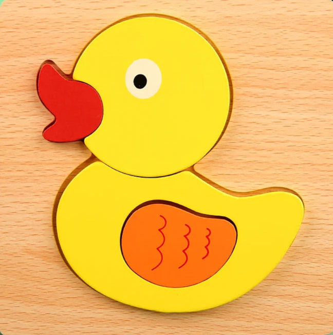 Montessori 3D Wooden Puzzle Duck