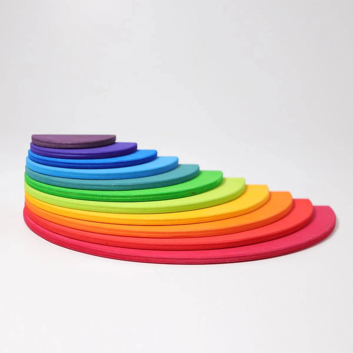 Premium Wooden Rainbow Semi-Circle Stackers - Wonder Minds Kids