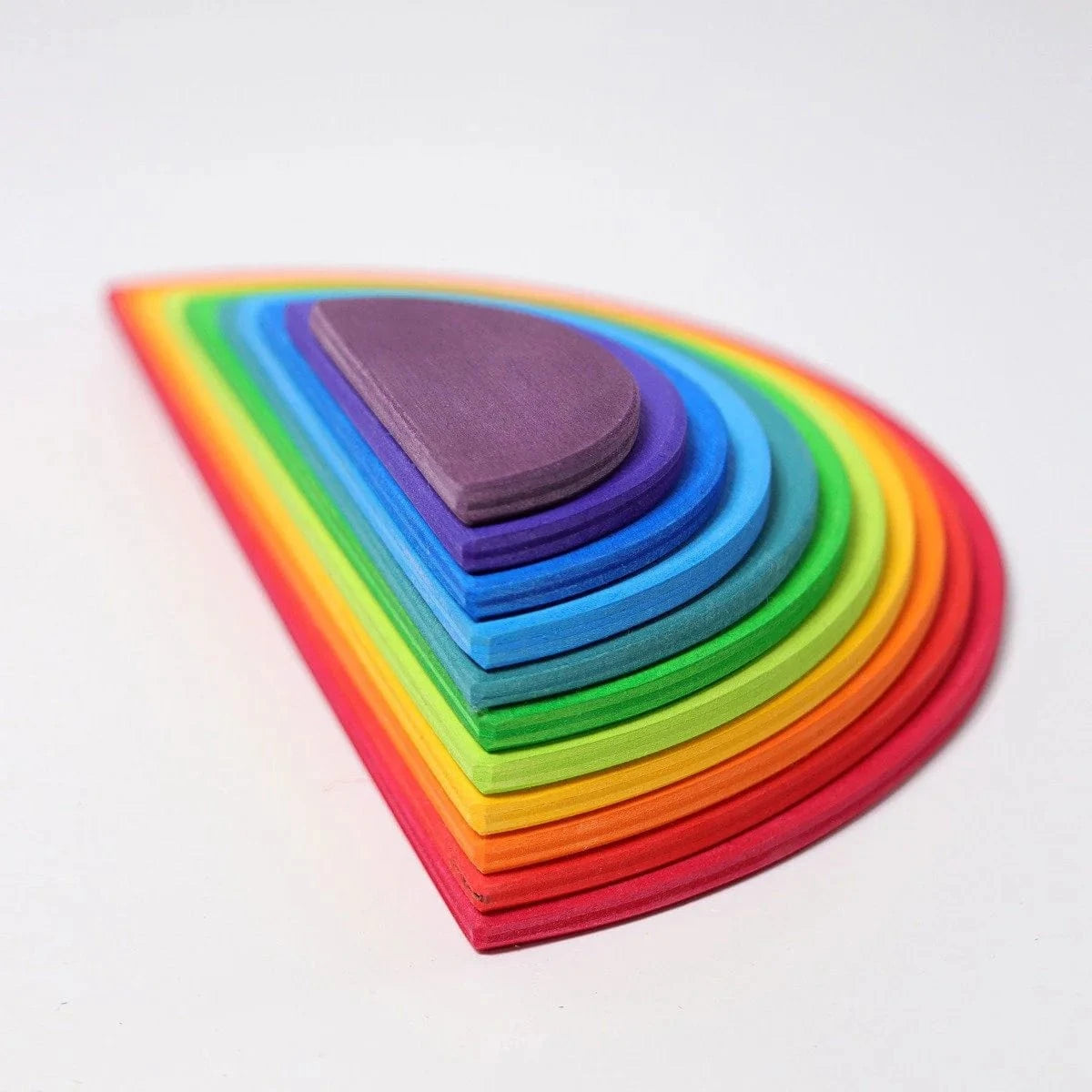 Premium Wooden Rainbow Semi-Circle Stackers - Wonder Minds Kids