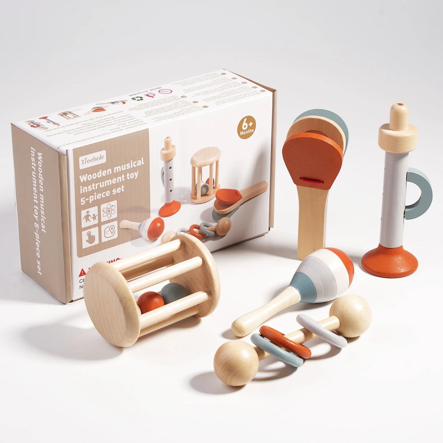 Montessori Wooden Musical Instruments Set | Eco-Friendly Music Toy for Kids - Wonder Minds Kids