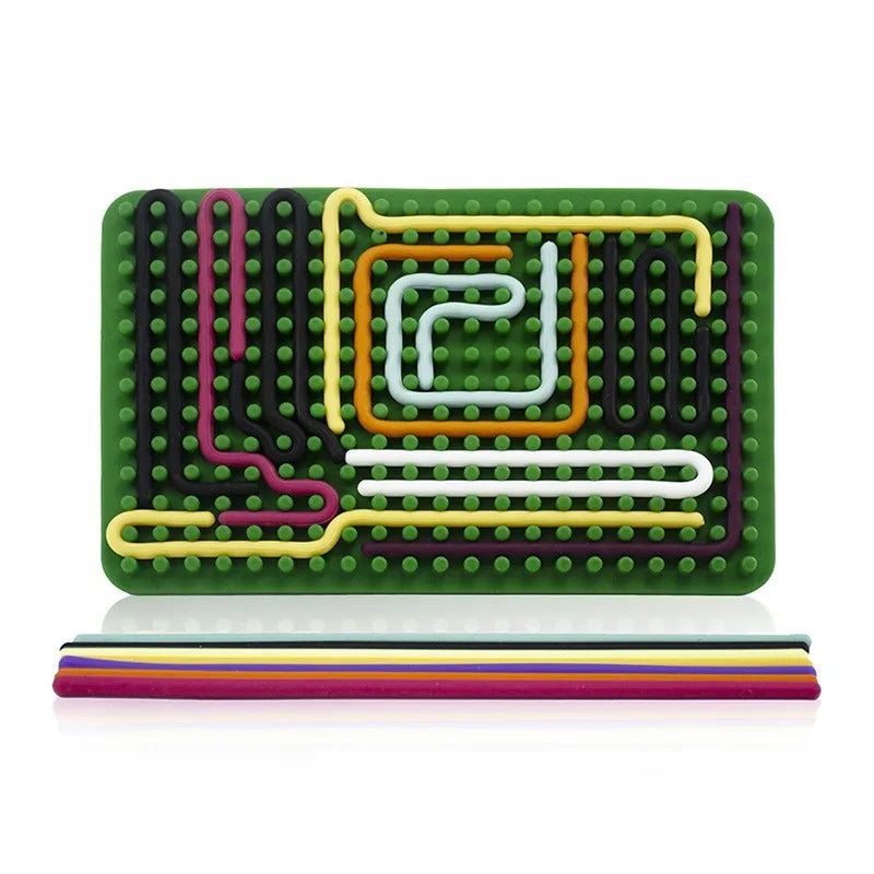 Sensory Fidget Activity Board Silicone Green