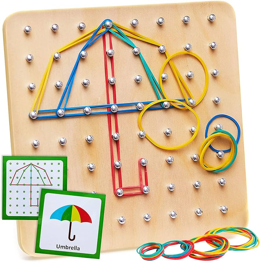 Wooden Geometric Nail Board Umbrella