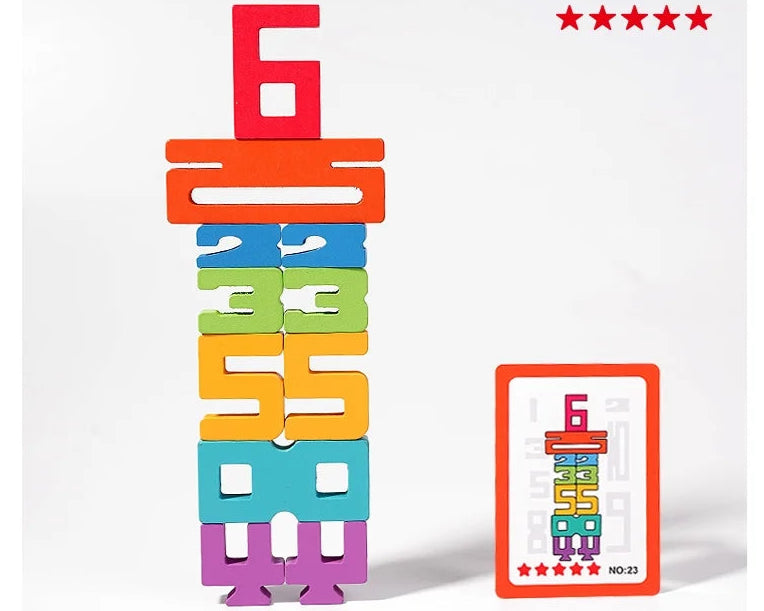 Wooden Number Stacking Building Blocks difficulty