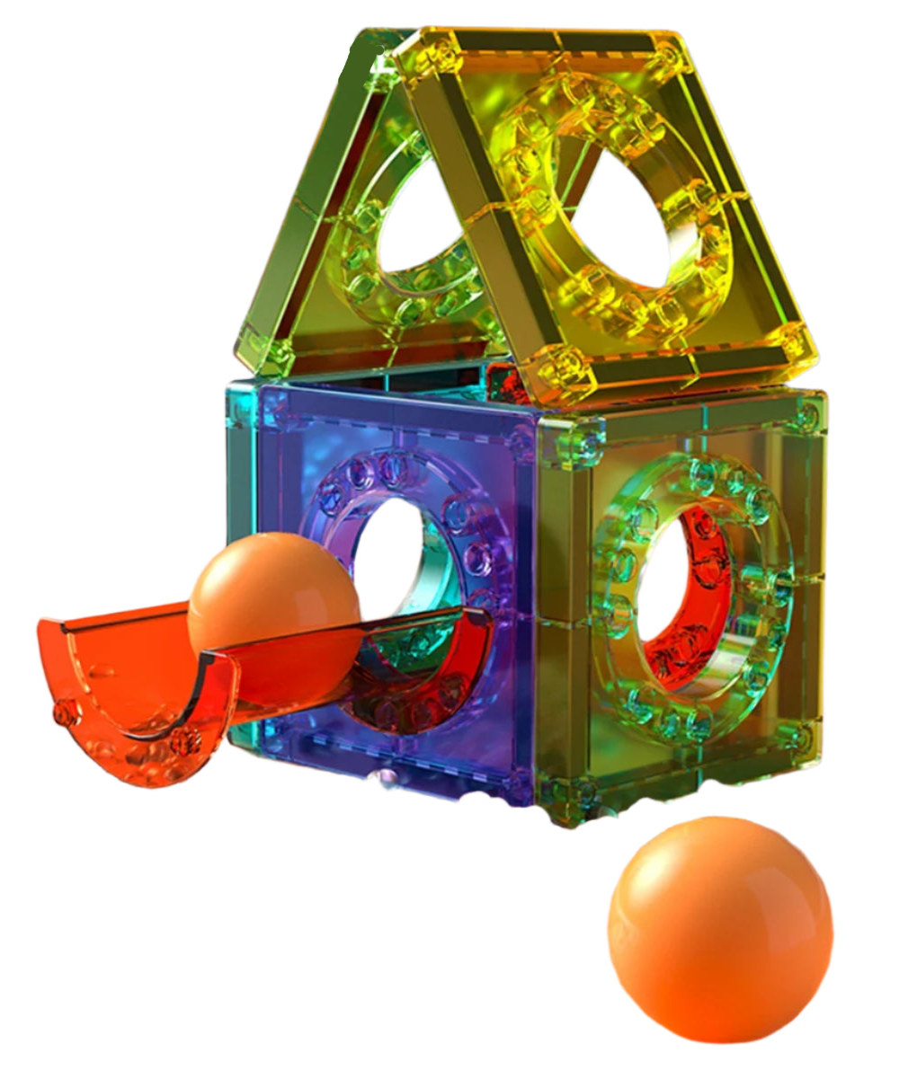 Colourful Magnetic Tiles Building Toy for Kids – Wonder Minds™ STEAM Learning Blocks