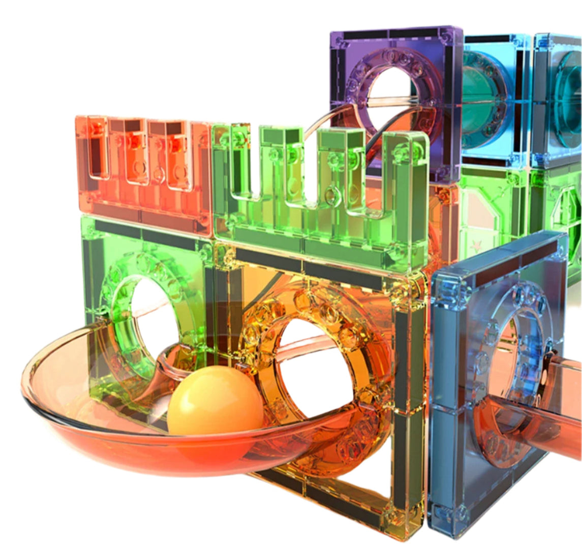 Colourful Magnetic Tiles Building Toy for Kids – Wonder Minds™ STEAM Learning Blocks