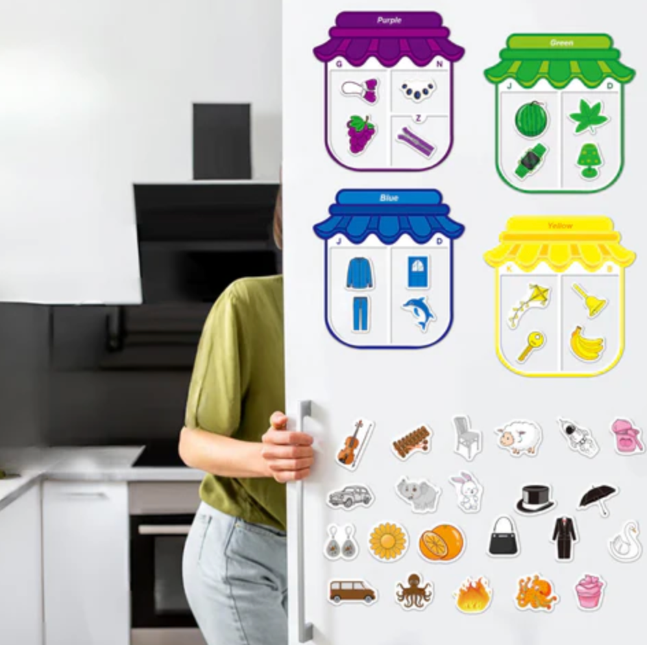 Montessori Magnetic Colour Sorting Toy – Alphabet & Shape Matching Game (Ages 3+)