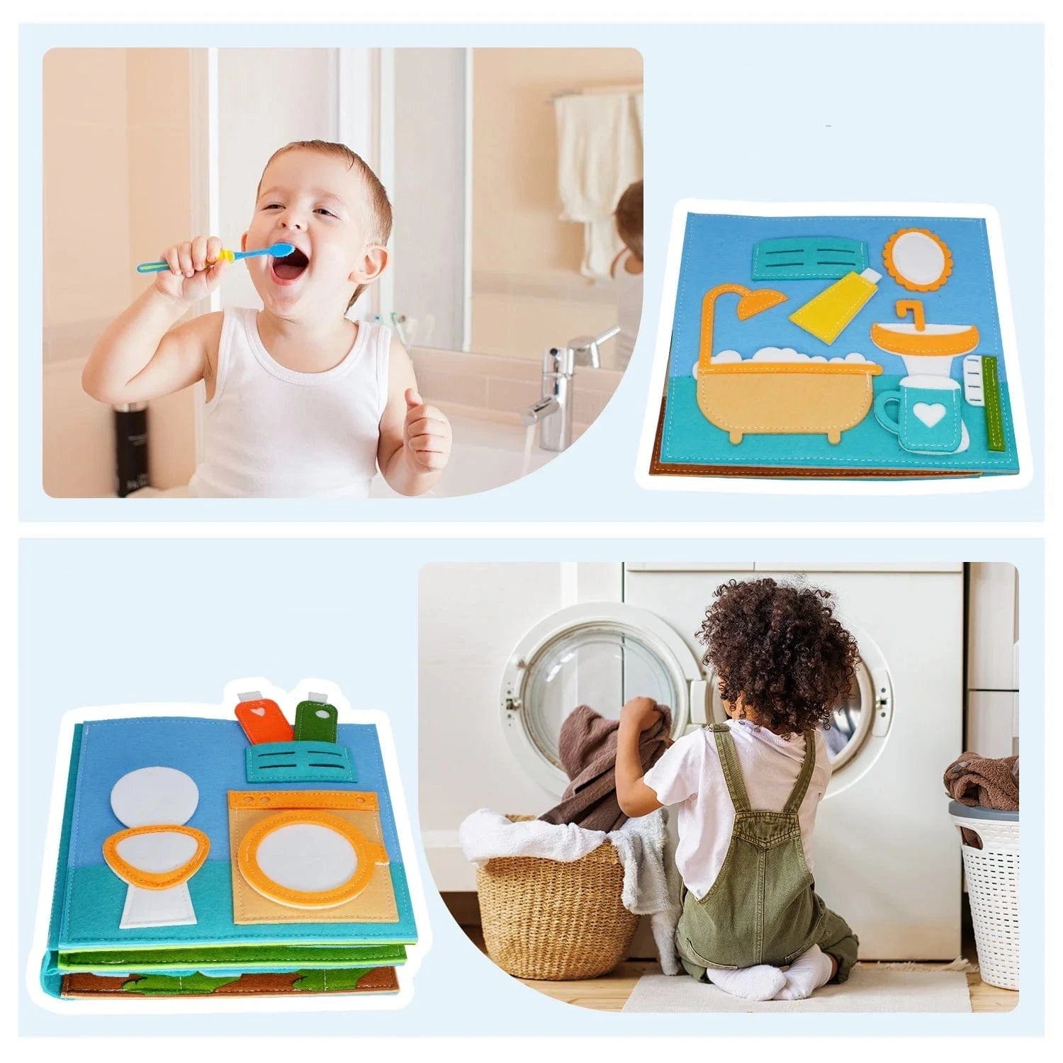 Ultimate Montessori Busy Book B Teeth / Laundry