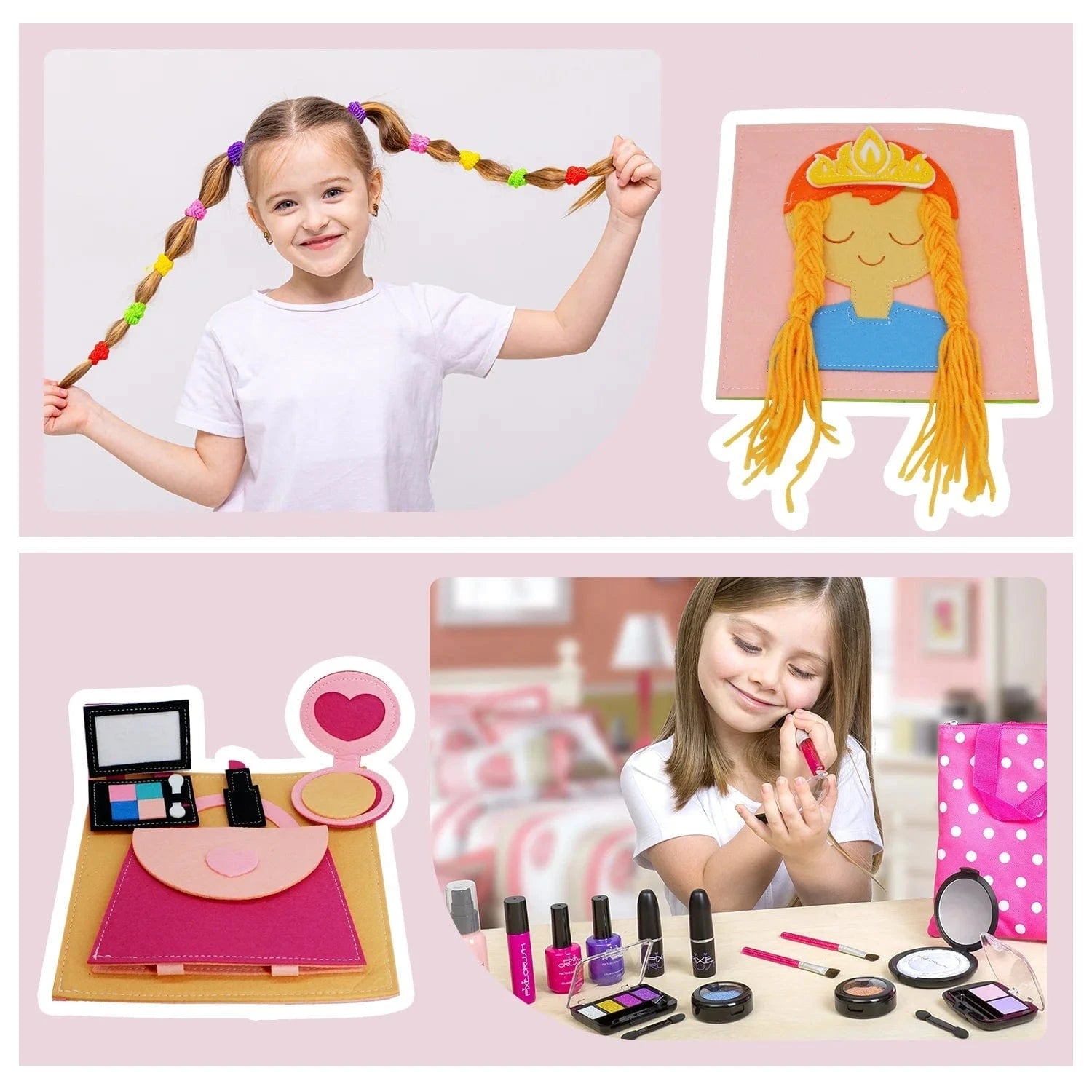 Ultimate Montessori Busy Book G Braids / Makeup