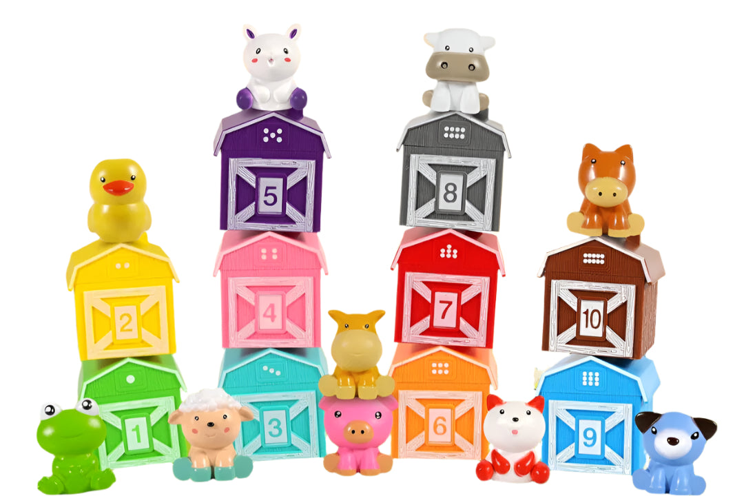 Montessori Farm Animal and Barn Set