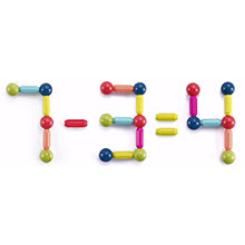 Colourful magnetic numbers on a white background