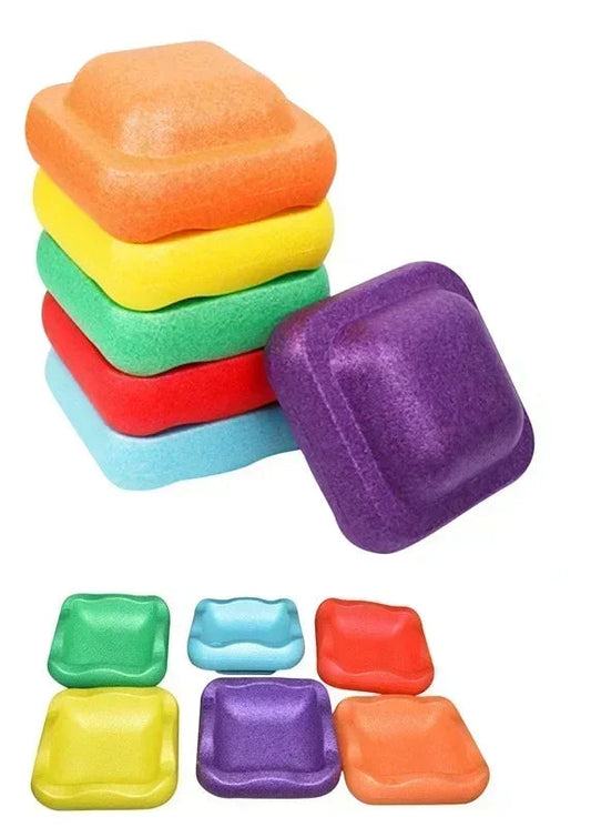 Colourful step stones set