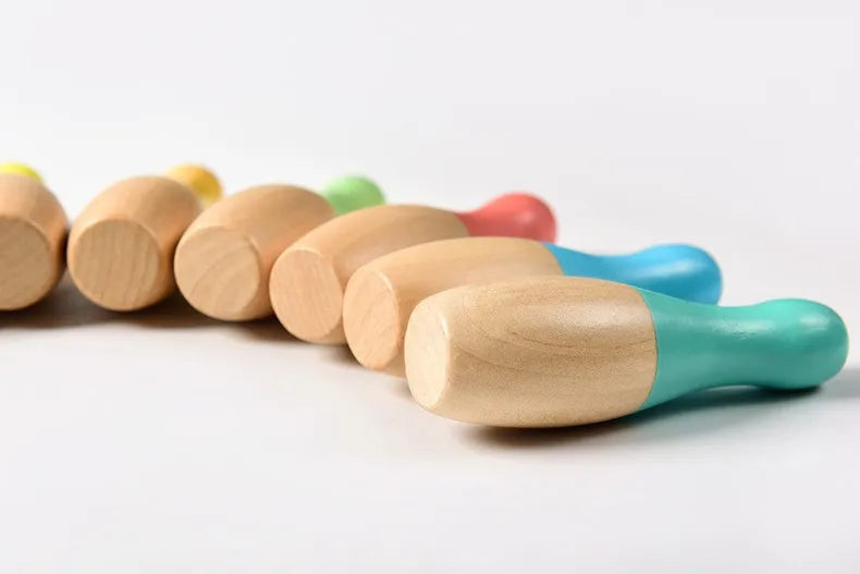 Colourful wooden toys 