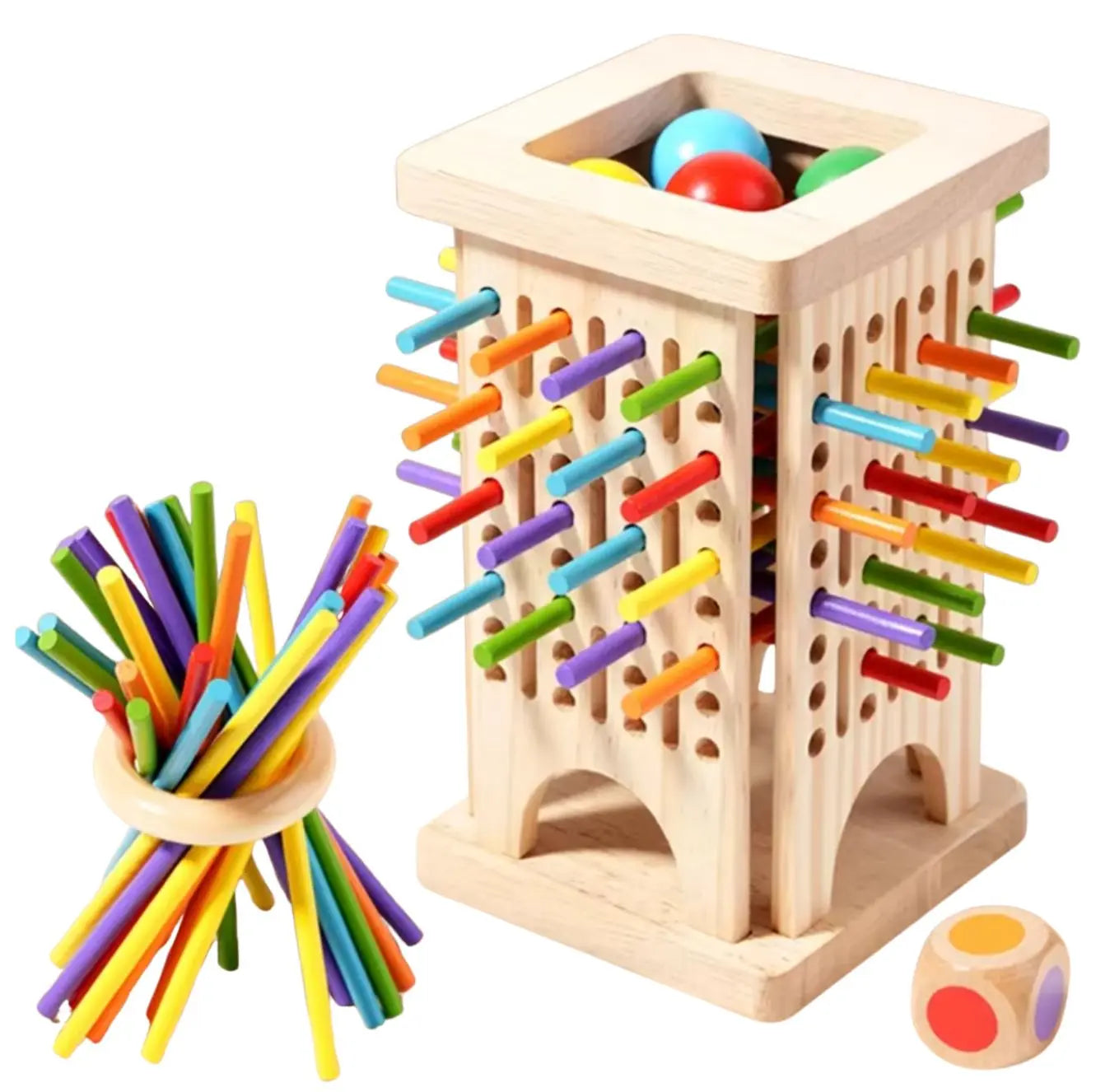 Drop or Not Tower & Pick-Up Sticks Game