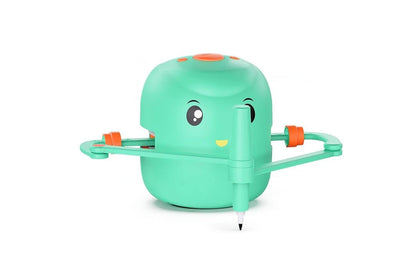 child using drawing robot - educational STEAM toy for kids 3+