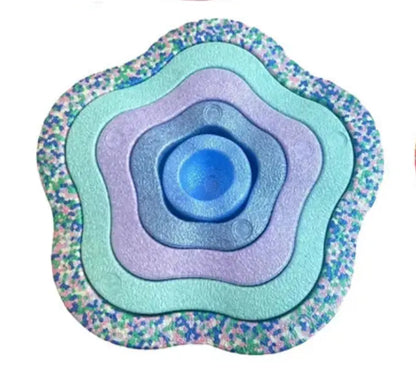 Green Montessori balance stepping stone detail