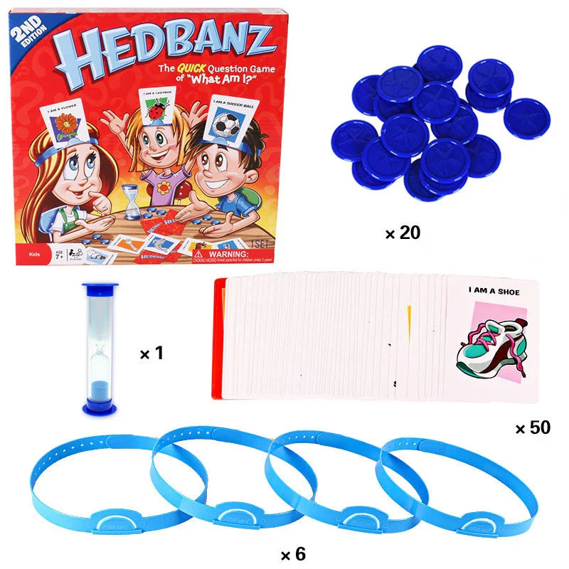 Who Am I Hedbanz game set with cards, timer and tokens