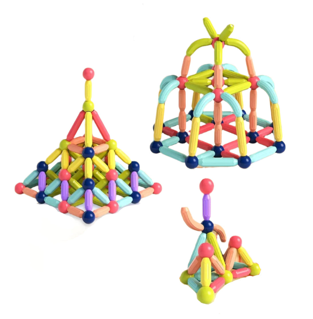 Magnetic Building Rods and Sticks Set – STEAM Construction Toy for Kids Age 3+