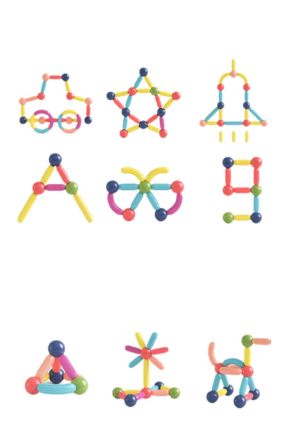 Magnetic Building Rods and Sticks Set – STEAM Construction Toy for Kids Age 3+