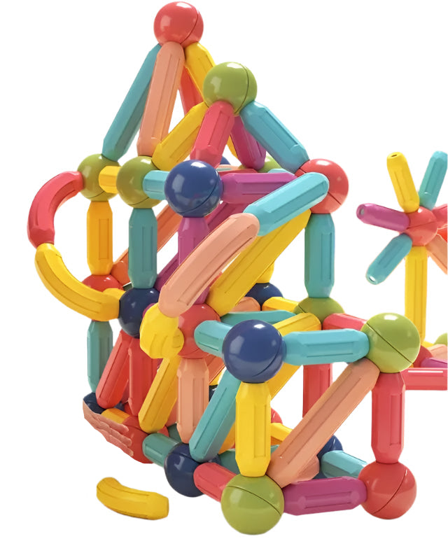 Magnetic Building Rods and Sticks Set – STEAM Construction Toy for Kids Age 3+
