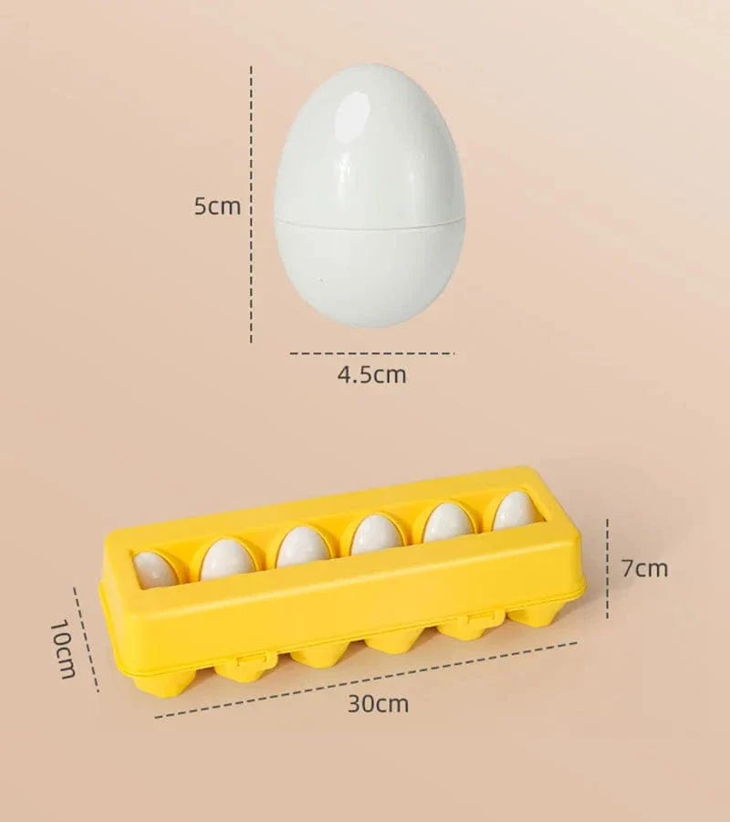Matching eggs toy dimensions