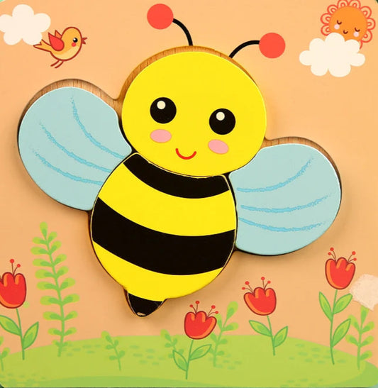 Montessori 3D Wooden Puzzle Bee