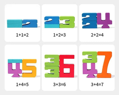 child using montessori number puzzle learning counting