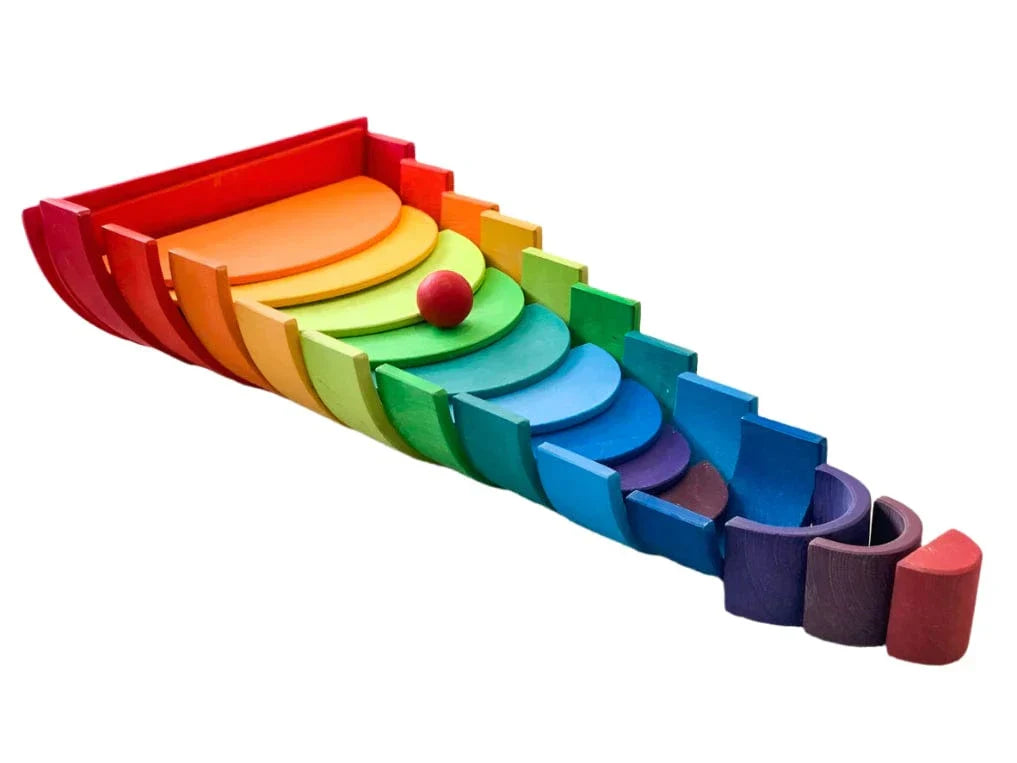 Rainbow Play System Montessori bundle with stacker balls and semi circles