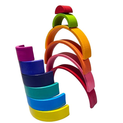Rainbow stacker arches building creative structures