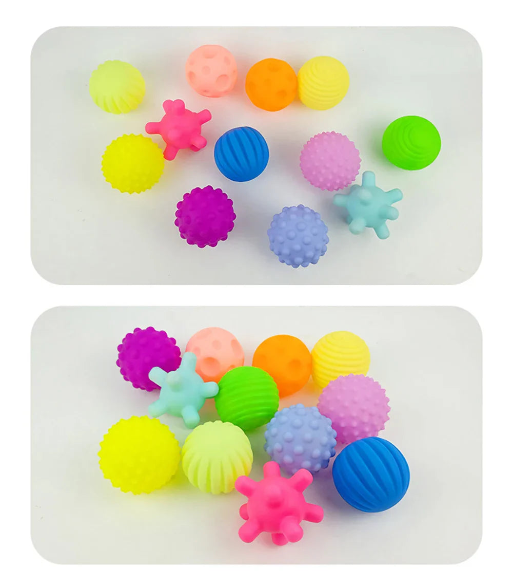 Soft sensory balls for babies textured toy set