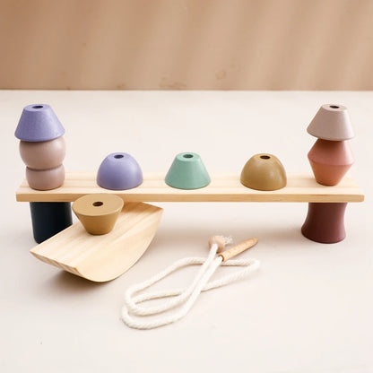 Montessori Lacing Beads & Seesaw Balance - Wonder Minds Kids