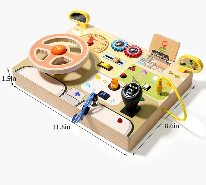 Steering wheel busy board dimensions