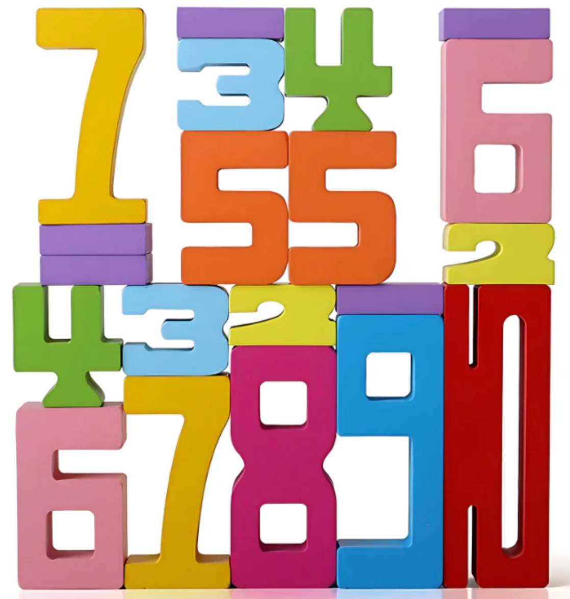 Montessori math toy for toddlers stacking numbers learning counting