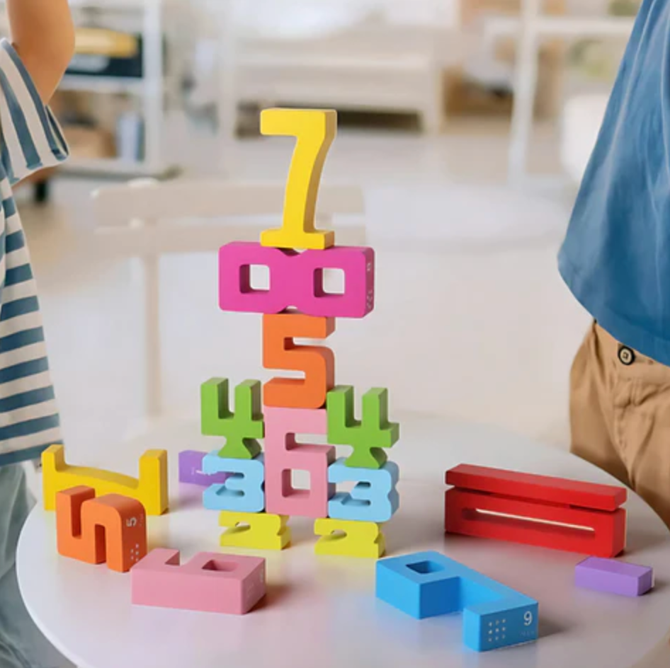wooden number puzzle activity learning set montessori toy