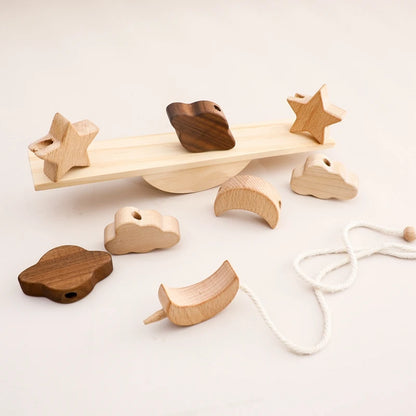 Montessori Lacing Beads & Seesaw Balance - Wonder Minds Kids