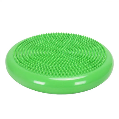Sensory Wobble Cushion in green with textured surface for focus and calm