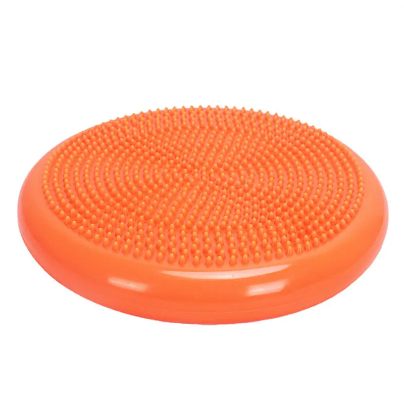Sensory Wobble Cushion in orange with textured surface for focus and calm