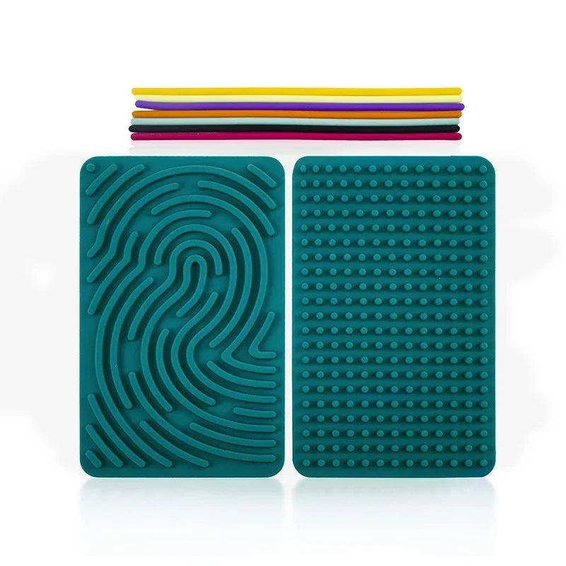 Sensory Fidget Activity Board Silicone green