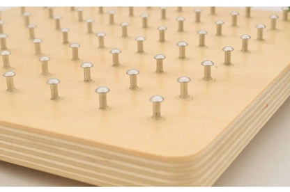 Creative geometric patterns on nail board