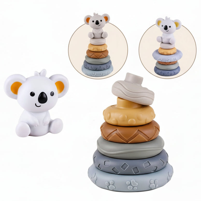 Ways to Stack the toy with a koala 