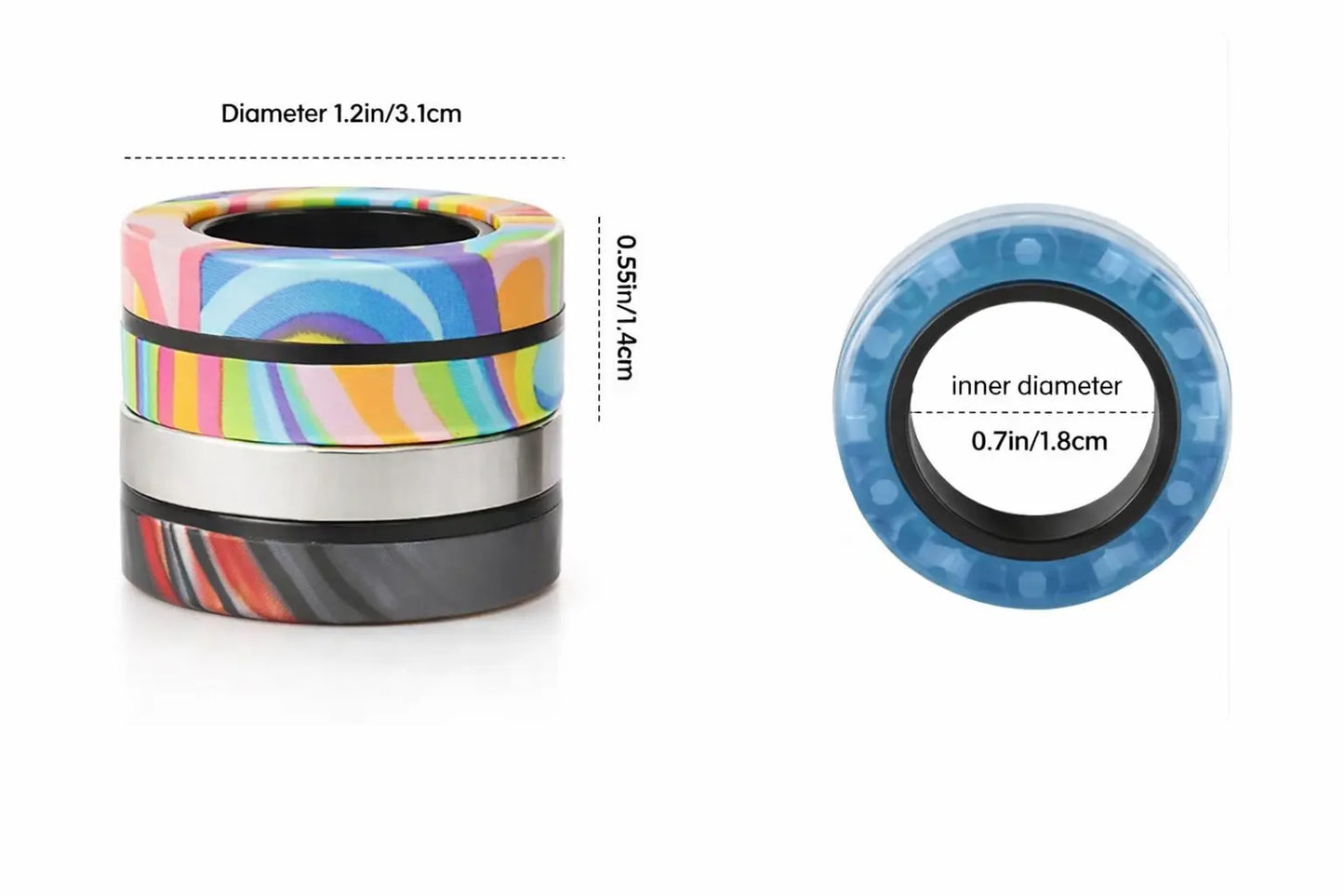 Child playing with WonderCalm Magnetic Rings creative fidget toy