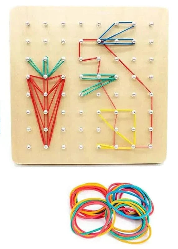 Wooden Geometric Nail Board Bunny