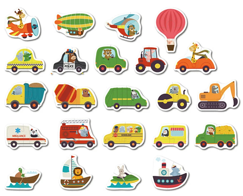 Wooden Matching Puzzles Game - Wonder Minds Kids
