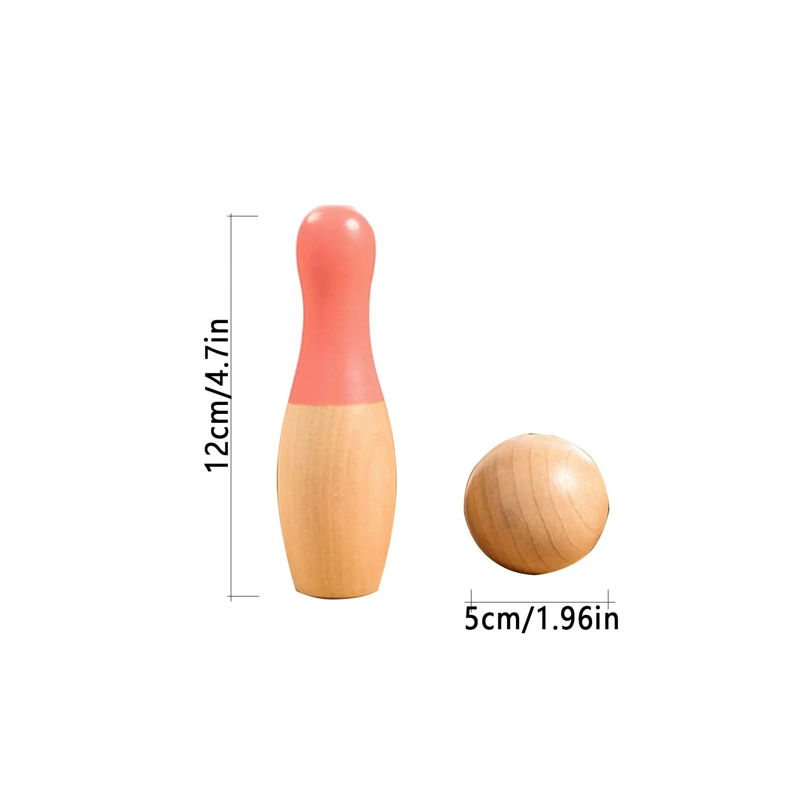 Wooden bowling pin and ball dimensions
