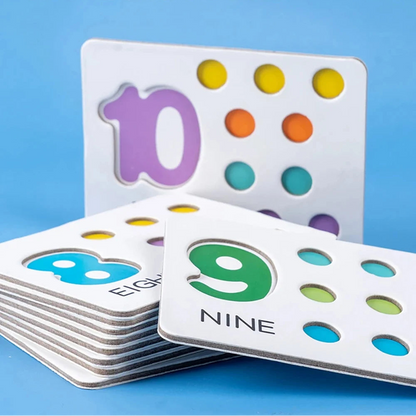 Wooden colourful sorting toy with beads and bowls