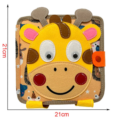 Giraffe Montessori quiet book size and features